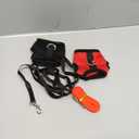 2 Pieces Guinea Pig Clothes Baby Ferret Rats Hamster Soft Mesh Harness Leash Vest Set with Bell for Guinea Pigs, Hamster, Ferret, Rabbit, Chinchilla and Similar Small Animals Black, Red