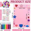 60 Set /226 Pcs Graduation Paper Picture Frames Craft Kit with Easel 4x6 Paper Photo Cards with 4 Stickers 150 Stickers 12 Pens for Graduation End of The Year DIY Crafting Classroom Picture