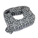 My Brest Friend Twin Nursing Pillow - Enhanced Comfort with Slipcover - Ergonomic Breastfeeding Pillow for Ultimate Support - Adjustable Nursing Pillow with Handy Side Pocket, Grey/Wht Flwg Fans