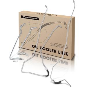 A-Premium Inlet and Outlet Automatic Transmission Oil Cooler Line Hose Assembly Compatible with Ford F-150 F150 & Lincoln Mark LT, 2006 2007 2008, 4.6L 5.4L, 4-PC Set