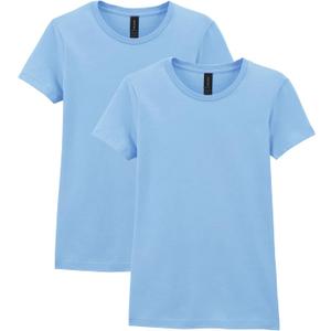 Gildan Womens Softstyle Cotton T-Shirt, Style G64000l, Multipack (Blue, XXL)