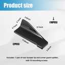 2 PCS Rear Bumper Lip Guards DIY Car Exterior Decoration, Anti-Collision Body Parts & Trim for Diffuser Splitter, Canard Protector Installed at The Bottom, Car Accessories (Carbon Fiber)