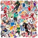 5 x Football Stickers for Kids - 100 PCS Football Party Decorations for Super Game Bowl 2027 | Game Day Party Favors Supplies Decor - Toys Games Gifts Crafts for Toddlers