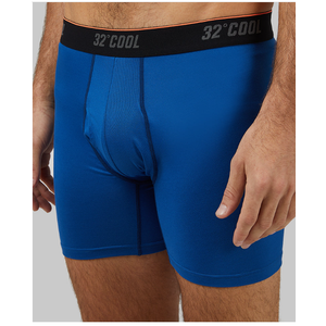 32º DEGREES mens Mens 3-pack Active Mesh Quick Dry Performance Boxer Brief Large, Blue/Gray
