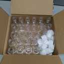 PATIKIL 0.5oz(15ml) Glass Sample Bottles, 48Pcs Round Bottle Dispensing Bottles with White Poly Cone Cap for Reagent Liquids, Juice, Perfume Hot Sauce Ginger Shots, Transparent