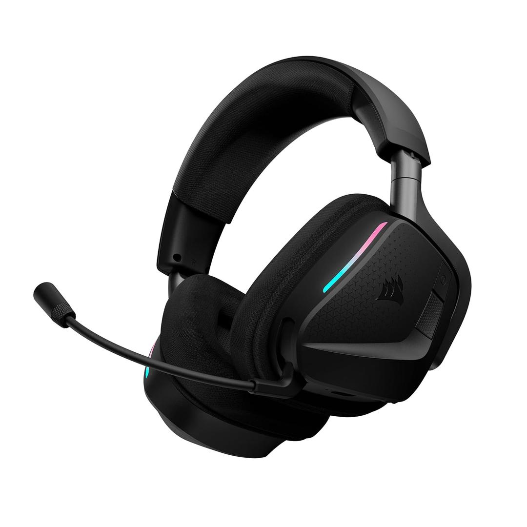Corsair Void v2 MAX Wireless Gaming Headset for PC, PS5, PS4, Switch, Mobile - Simultaneous 2.4GHz+Bluetooth, Dolby Atmos, Sonarworks SoundID, 70Hr Battery, Fast Charging, Clear Microphone - Carbon