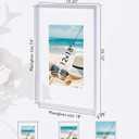 DLQuarts 18x24 Floating Picture Frame for 16x20/13x19/12x18/11x14 Photos, 2-Pack Solid Wood Double Plexiglass Wall Art Frames, Any Size Photo up to 18x24 Display, White