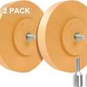 2 Pack Eraser Wheel Decal Remover Eraser Wheel Adhesive Remover with Adapter 4 Inch Rubber Eraser Wheel for Drill Removes Car Decal Vinyl Tape Graphics Pinstripe Sticker Remover