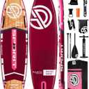 11'635" Super Wide Inflatable Stand Up Paddle Board, Ultra Stable SUP Board for Adults, 450lb Capacity with Shoulder Strap, 100L Backpack, Removable US Fin, Floating Paddle, Safety Leash