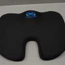 Everlasting Comfort Doctor Recommended Memory Foam Seat Cushion for Office Chairs & Car - Ergonomic Office Desk Accessories - Cushions for Tailbone Pain Relief, Sciatica & Back Support Pillow (01. Black)