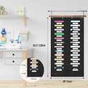 24 Pockets Heavy Duty Storage Chart, Hanging Wall File Organizer, Plus 4 Over Door Metal Hangers, 2 Markers & 24 Erasable Blank Cards, Organize Your Assignments, Files, Scrapbooks Papers (28 x 50.5)