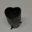 Car Exhaust Tip 2.5 inch Inlet, Universal Car Exhaust Pipe Modification Tail Throat Tail Pipe Stainless Steel Muffler Tip, Adjustable Heart Shaped Car Thickened Pipe (Straight,Matte Black)