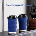 Kindpack Disposable Coffee Cups with Lids and Straws 12 oz (90 Set) - Hot Paper Coffee Togo Cup with Lid To Go for Hot/Cold Beverages Espresso Tea Water Insulated Reusable Durable Drinks Ripple Cups