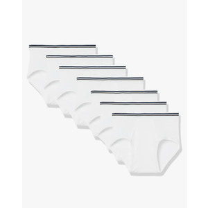 Amazon Essentials Men's Cotton Tag-Free Briefs Underwear, Multipacks, Size M, 7 PC.