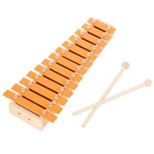 CertBuy CertBuy 13 Notes Glockenspiel Classic Wood Xylophone with 2 Mallets, Non-Slip Bottom & Echo Box Design, Handheld Percussion Musical Instrument Gift for Beginners