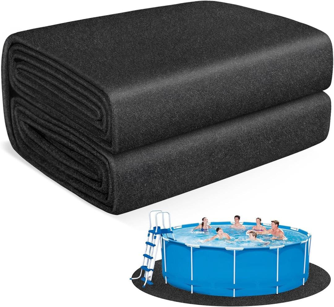 Thickened Pool Liner Pad for Above Ground Pool,Heavy Duty 18 FT Round Under Pool Mat Padding, Pool Ground Pad Mat Under Pool for Pool Bottom, Prevent Punctures, Extend Liner Life