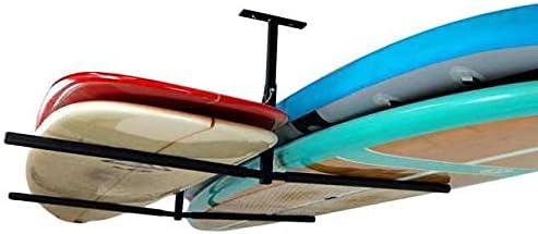 StoreYourBoard Standup Paddleboard and Surfboard Ceiling Storage Rack, Adjustable Garage Mount Hanger, Heavy Duty