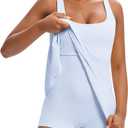 Womens Tennis Dress Built in Shorts Athletic Dress with Pockets for Golf Workout Active (M)