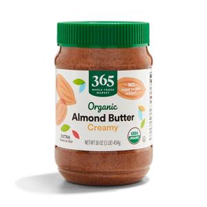 365 by Whole Foods Market, Organic Creamy Almond Butter, 16 Ounce (EXP 04/07/27)
