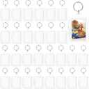 30 Pcs Acrylic Photo Frame Keyring,Keychain Clear Acrylic with Split Ring,Photo Insert Keychains for Personalised Custom,Artwork,Gifts