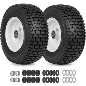 13x5.00-6 Flat Free Tire and Wheel for Lawn Mower Tractor Front Tire
