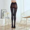 Sahabowi Women Tights, Sheer High Waist Pantyhose, Vintage Control Top Stockings, Sa Siwa12 (Black)