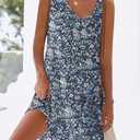 nclook Womens 2025 Summer Casual Dress Sweet Cute V Neck Sleeveless Mini Dresses with Pockets (XXL)