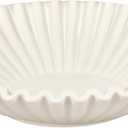 Beige Small Decorative Bowl for Home Decor - Key, Purse, Jewelry Resin Bowl - Elegant Modern Accent Decoration - Living Room, Dining Room, Coffee Table Centerpiece (Beige) (White)