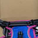 PHOEPET 2019 Upgraded No Pull Dog Harness, Reflective Adjustable Vest, with a Training Handle + 2 Metal Leash Hooks+ 3 Snap Buckles +4 Slide Buckles(M, Royal Blue)