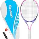 Senston 19" 23" 25" Kids Junior Tennis Racquet for Kids Children Boys Girls Tennis Rackets with Racket Cover