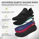 Men's Orthopedic Diabetic Walking Shoes: Wide Toe Box Comfortable Arch Support Plantar Fasciitis Slip On Shoes, Swollen Feet Casual Adjustable Loafers for Foot and Heel Pain Relief