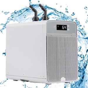 Poafamx Aquarium Chiller 42Gal Water Chiller for Fish Tank 1/10 HP Water Cooler Refrigeration Compressor for Axolotl Hydroponics System Saltwater Freshwater Coral Jellyfish with Pump and Pipe 110V