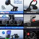 YRU Upgraded Magnetic Phone Holder Car【Patented & Super Magnet】 for MagSafe Mount Dashboard Windshield Vent Magnet Phone Cradle Stand for iPhone 17 16 15 14 13 12 Pro Max Samsung Truck, Black