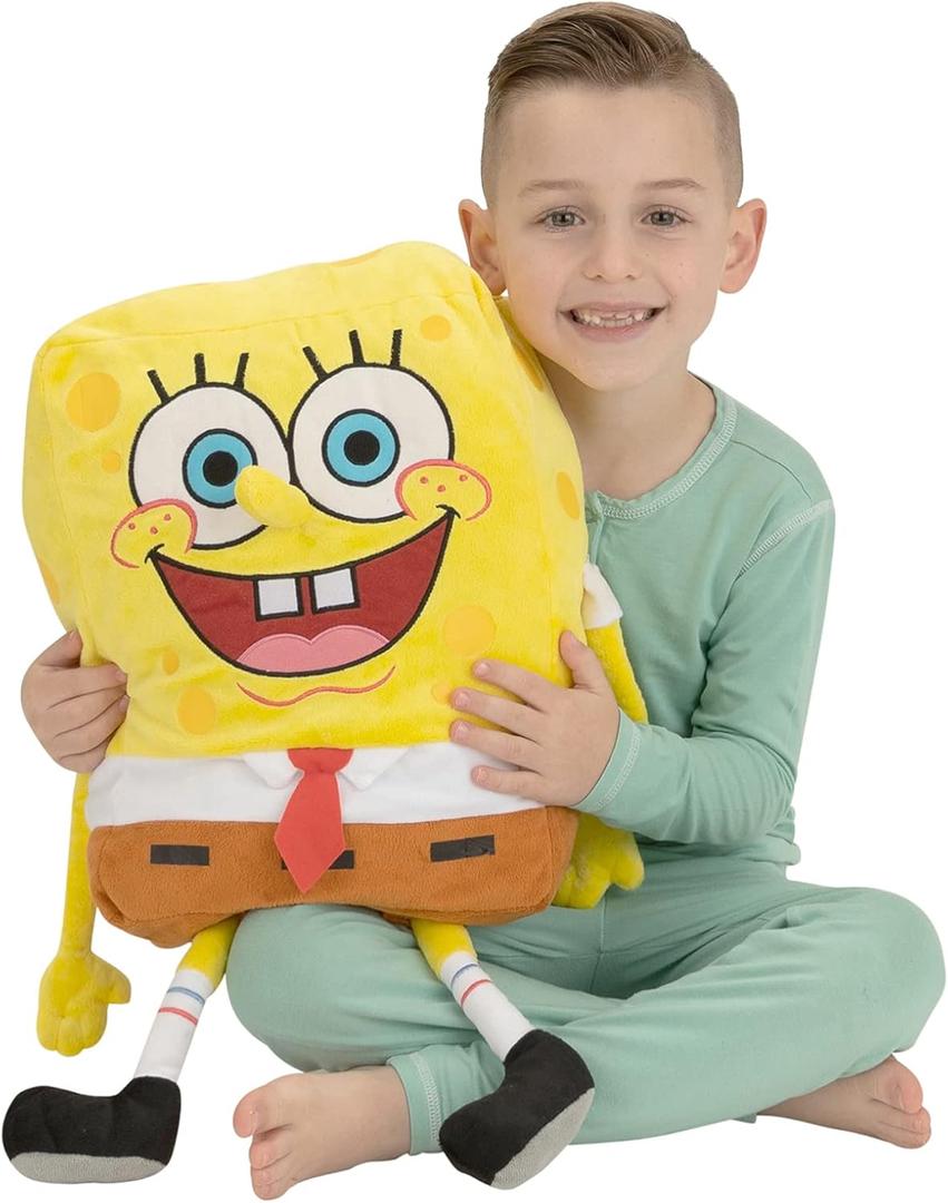 Spongebob Kids Bedding Super Soft Plush Cuddle Pillow Buddy, One Size, By Franco (Standard)