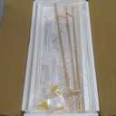 WOPITUES Floating Shelves with Gold Metal Guardrail, Shelves for Wall Decor Set of 3, Wall Shelves for Bedroom, Bathroom, Kitchen, Living Room, Plants, Picture Frames, Art- White and Gold (15.7 inch)