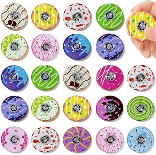 40 Pack Mini Fidget Spinners for Kids, Fidgets Toys Bulk for Adults, Fidget Spinner Prizes for Kids Classroom, Goodie Bag Stuffers, Valentines, Easter, Halloween, Christmas(Donut)