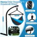 Trailer Hammock Hitch Stand for 2" Vehicle Receiver, Heavy-Duty Hammock Mount for Outside, Includes Nylon Hanging Chair & Storage Bag - for Camping, Outdoor, Travel (350lbs Capacity) (Large Size)