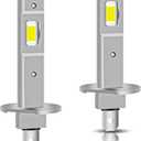 2PCS H1 LED Bulb, 1:1 Mini Size Fog Light Bulbs, 800% Brighter 6500K Cool White, Plug and Play, No Adapter Required Interior Lights Dome Map Door License Plate Lights Raplacement, Pack of 2