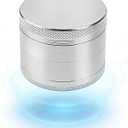 2.5 Inch Grinder - Heavy-Duty Aluminum, Non-Stick Design, Compact Essential Tool for Kitchen Coffee Brewing - silvery