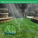 SECBULK 75 FT Flat Sprinkler Hose for Lawn Watering Garden Soaker Hose with Holes, Heavy Duty Lightweight No-Kink Water Hose with Stakes, Irrigation Hose, Great Fun for Kids and Dog