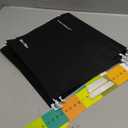 30 Pcs PP Hanging File Folders Letter Size,Black Hanging Folders with Tabs,File Folders for Filing Cabinet Hanging Files for Bulky Files,Medical Charts,Office AMD School Desktop File Storage