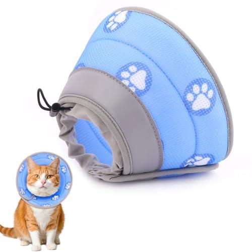 Toptakeit Cat Cone Collar Soft Elizabethan Collar for Surgery Recovery - Adjustable for Small and Large Cats Kittens to Stop Licking S