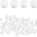 Salt Shaker Stoppers, 150Pcs Plastic Salt Shaker Plugs Transparent Salt and Pepper Shaker Stoppers Round End Cap Replacement for Pots Bottles Pipes (Diameter 14.5mm)
