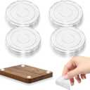 4 PCS Non Slip Cutting Board Feet 1.6 Inch - Self Adhesive Silicone Pads No Screws Needed - Thick Reusable Washable Gripper Pads for Countertops Boards Trays Furniture (4/8/12 Packs) (4)