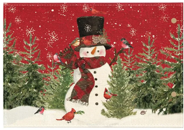 Artoid Mode Xmas Tree Truck Snowman Christmas Kitchen Towels Dish Towels, 18x26 Inch Holiday Bird Hello Winter Decoration Hand Towels Set of 2