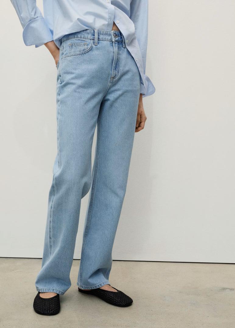 MATILDA MEDIUM-RISE STRAIGHT-FIT JEANS, Size US 4