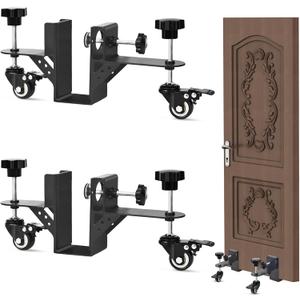 Heavy-Duty Door Installation Kit,2-Piece Door Dolly for 0.8 to 2.36 inch Thick Pre-Hung,Front,and Slab Doors,Door Installation Tools,Door Lifter