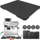 Appliance Slider 360 Rolling Tray for Coffee Maker Bamboo Coffee Pot Slider Tray for Countertop Rotation Sliding Tray with Wheels, Appliances Mat Easily from Under The Cabinet Black(15.7"13")