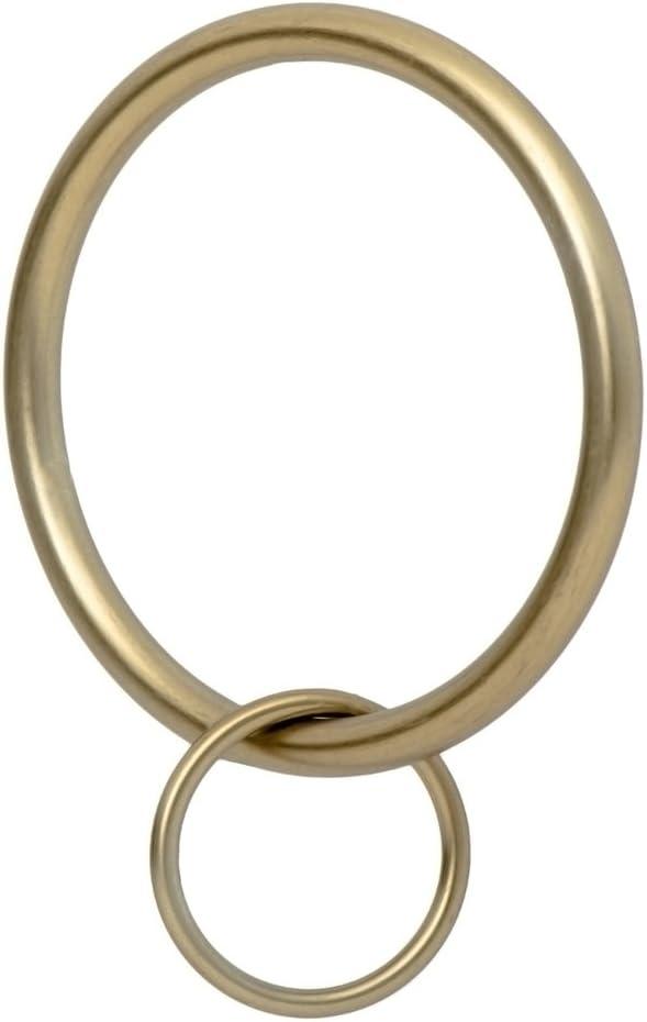 Ivilon Drapery Eyelet Curtain Rings - 2" Ring Loop for Hook Pins, Set of 14 - Warm Gold