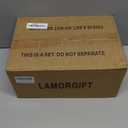 LAMORGIFT 14OZ Clear Glass Candle Jars for Making Candles, 6 Pack - Empty Candle Jars Bulk with Bamboo Lids and Accessories, Ribbed Candle Vessels Containers for Candle Making